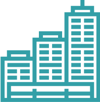 Backed by business standards section - skyscraper icon