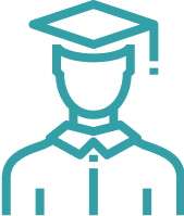 Opportunity to earn credentials section - graduate icon